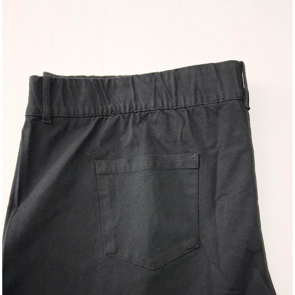 AnyBody Pants Women's Size 3XP Black All-Stretch Twill Wide Leg Cropped NEW - Picture 10 of 12
